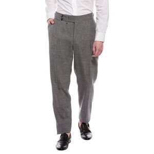 Isaia Mens  Wool, Silk, & Linen-Blend Trouser, Grey
